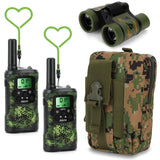 Walkie Talkies for Kids Toys for Boys Aged 5+ Outdoor Toys 2 Way Radio 22 Channel 3 Miles Range for Camp Hunt Adventure Game Birthday 6 7 8 9 10 Year Old Boys Gifts (Green)
