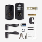 Kwikset SmartCode 955 Pembroke Light Commercial 10-Button Keypad Electronic Lever, Convenient Keyless Entry, 3-Year Battery Life and High Traffic Durability in Satin Nickel