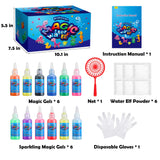 Kidisego Magic Water Elf Toy Kit, 12 Colors 18 Molds 6 Pack Powder