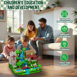 Uucoco 100PCS Magnetic Blocks - Grassland Magnetic Building Blocks Set, Magnetic Tiles STEM Sensory Outdoor Toys, Build Forest World Cubes Set for 3+ Year Old Boys&Girls, Christmas Birthday Gift