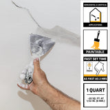 SIKA Sikacryl Ready-Mix Concrete Patch, Gray, Textured, 1 qt (6 Pack) - Durable Repair for Spalls and Cracks in Concrete and Masonry, Easy Cleanup, Acrylic-Based
