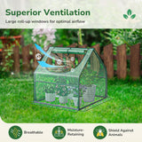 Greatbuddy Portable 3×3×3FT Mini Greenhouse, High-Density PE Plant Cover with Roll-up Zipper Window, Perfect for Indoor Outdoor Plant Growing