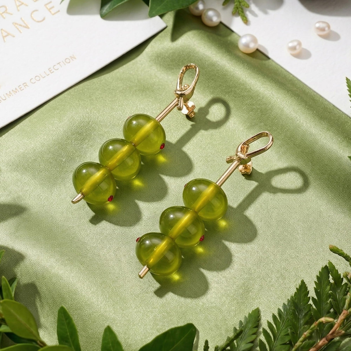 Trinckle Olive Dangle Earrings for Women Martini Earring for Cocktail Party