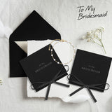 Quelay 16 Pcs Pearl Bridesmaid Bracelet Gift,Black, Gold;Bow Tie