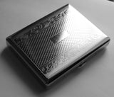 Retro Cigarette Case Victorian Style Metal Holder for Regular, King and 100's Size Credit Card Holder Pocket RFID Protective Security Wallet (Lin-L100)