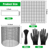 5 Pack Plant Protectors from Animals, 13x12" Plant Cages for Outdoor Plants