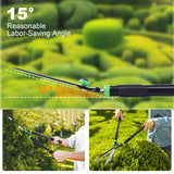 Hedge Shears 29.5" Manual Hedge Clippers with 15° Angle Precision Blades Plant Cutting Scissors for Trimming and Shaping Hedges, Shrubs, Boxwood, Tall Bushes
