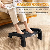 Foot Rest, Adjustable Height Foot Rest for Under Desk at Work, Ergonomic Foot Stool Under Desk for Office, Under Desk Footrest with Large Roller Massage, Comfortable Foot Stool for Pressure Relief