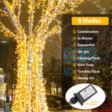 Connectable 240LED 88Ft 13Modes String Lights Indoor Outdoor Clear Wire | Warm White Christmas Lights | Twinkle Fairy Light Plug in with Timer for Bedroom Classroom Tree Decor