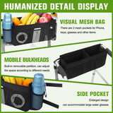CTWWFS Upgrade Walker Basket with Cup Holder, Foldable Walker Storage Bag for Seniors with Big Capacity & Never Tipping Over, Best Gift for Family