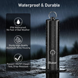 Blukar 2 Pack Rechargeable EDC Flashlight, 360L Mini Keychain Flash Light with 3 Lighting Modes, Memory Function, Waterproof, Compact and Portable Pocket Light for Everyday Carry, Emergency, Camping