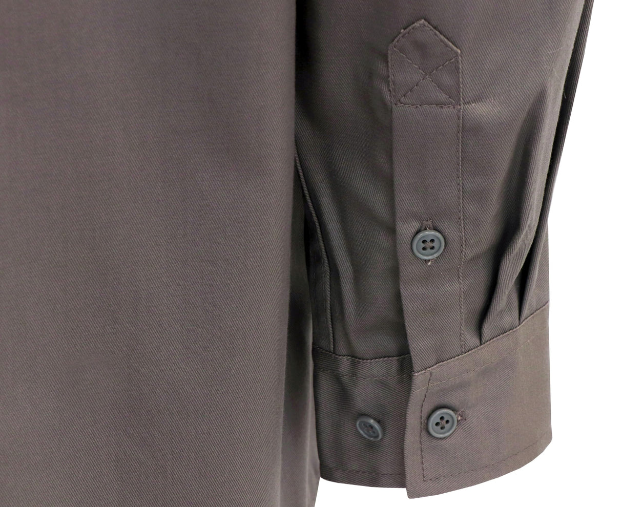BOCOMAL FR Shirts 6.25oz Light Weight Summer Welding Shirts Flame Resistant Shirt Charcoal Gray Men's Fire Retardant Shirt