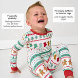 Little Sleepies Two-Piece Kids Christmas Pajamas Set for Boys & Girls, Viscose from Bamboo, Family Matching Christmas PJs, Fair Isle, 5-6