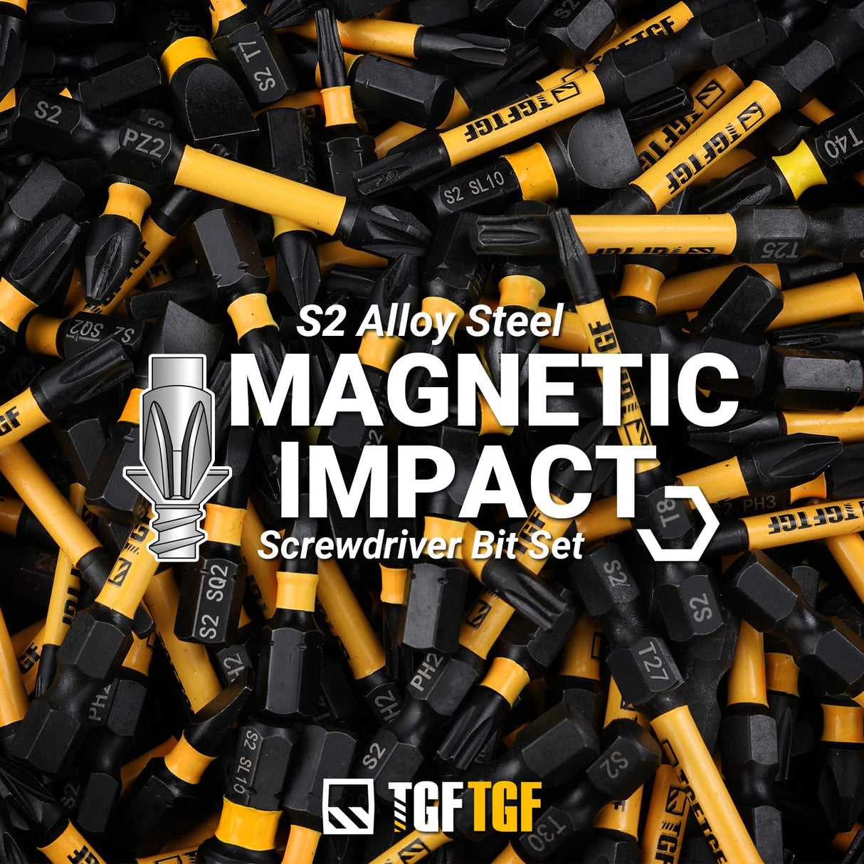 TGFTGF Impact Torx Bit Set 13PCS (TT7-TT40), 3” S2 Steel Security Torx, Tamper Proof Torque Star Bit Set with Magnetic CNC Machined Tips, Impact Screwdriver Bits with Storage Case