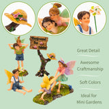 PRETMANNS Fairy Garden Accessories Outdoor Kit, Fairy Figurines, 4 Piece