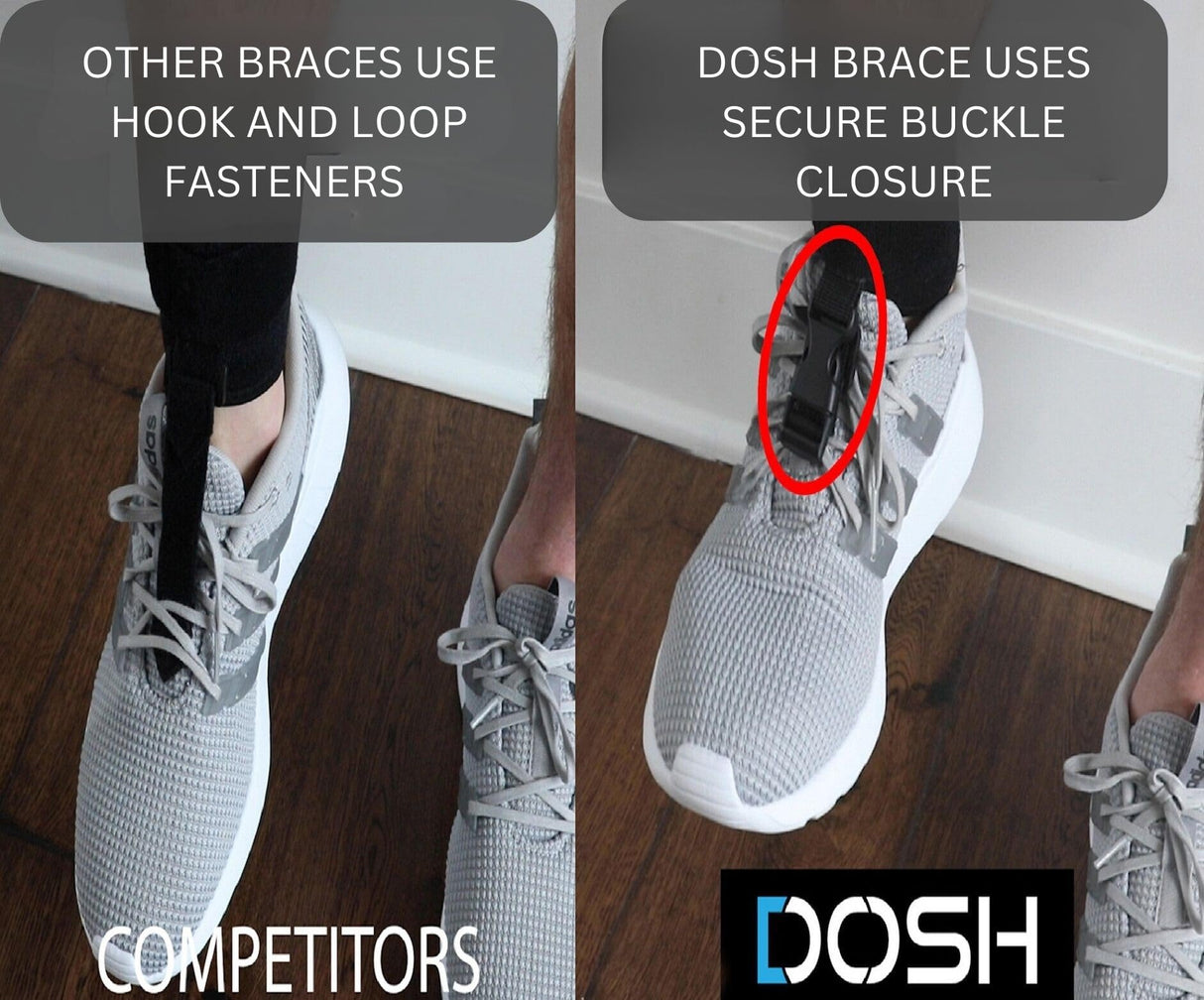 Dosh AFO Foot Drop Brace - Drop Foot Brace for Walking - AFO - Unisex (Black)