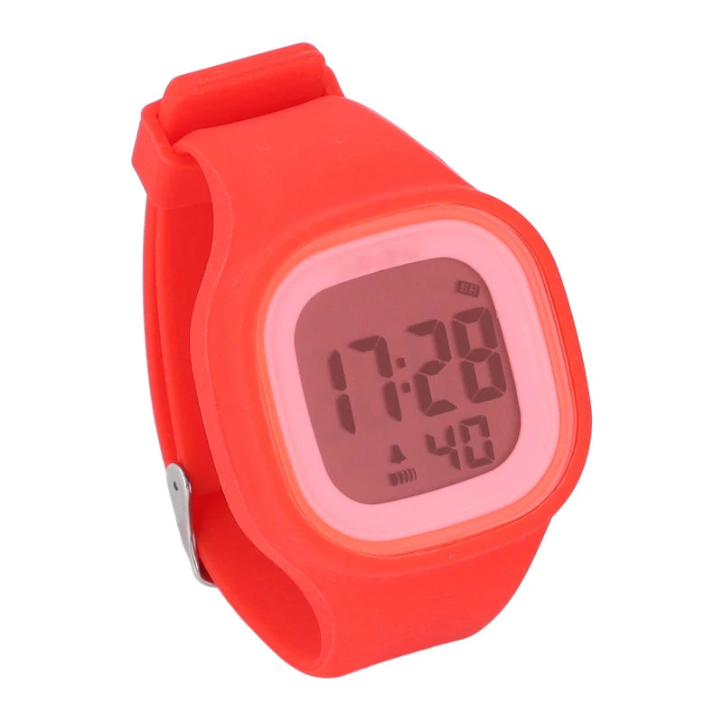 Children Digital Watch Alarm 50M Waterproof Shockproof Drop Resistant Child Digital Sport Outdoor Watch for Daily Use Red