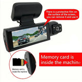 Dash Cam Front & Rear, Cardvr Video Dash Cam, 1 Count Mini Dash Cam for Car with 32GB SD Card, 3.16 Inch IPS Screen 1080P HD Camera with Dual Lens