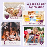 PTHTECHUS Kids SmartPhone, Kids Phone for Girls with Two-way Talk Game Music kids real phones, Touchscreen Learning Toys phones for 5-11 age pul