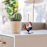 Resin Roosters Ornaments Chicken Statue Independence Day Decoration Patriotic Ornament for Home Office Decor
