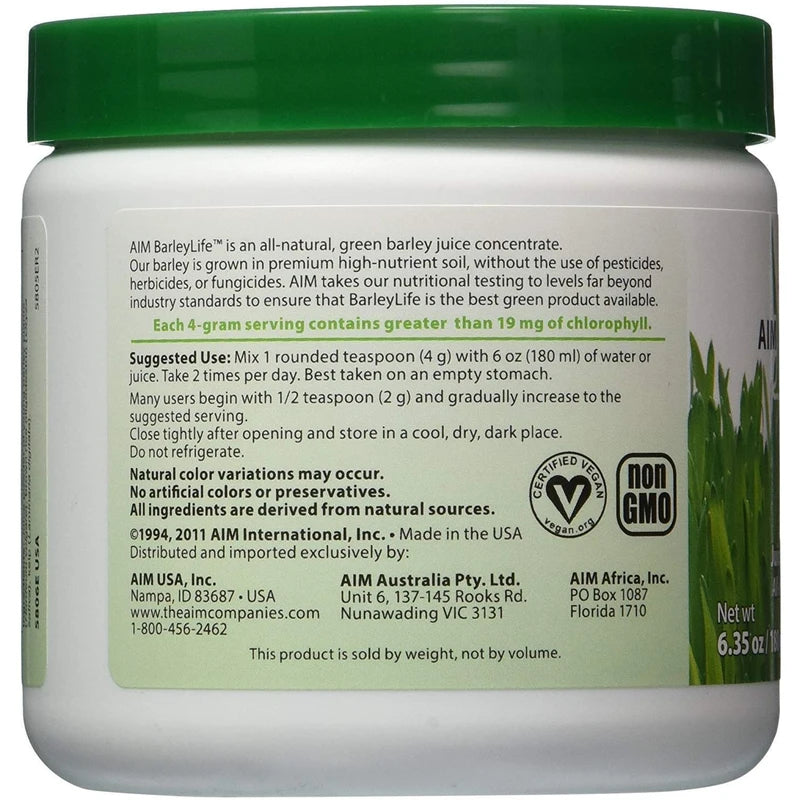 AIM BarleyLife Traditional 6.35 oz Powder - 2 Pack