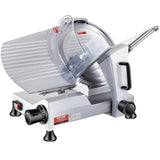 VEVOR Commercial Meat Slicer, 240W Electric Deli Food Slicer, 10" Carbon Steel Blade Electric Food Slicer, 350-400RPM Meat Slicer, 0 - 0.47 inch Thickness Adjustable for Commercial and Home Use - Blade Diameter: 7.5 inch - 180W