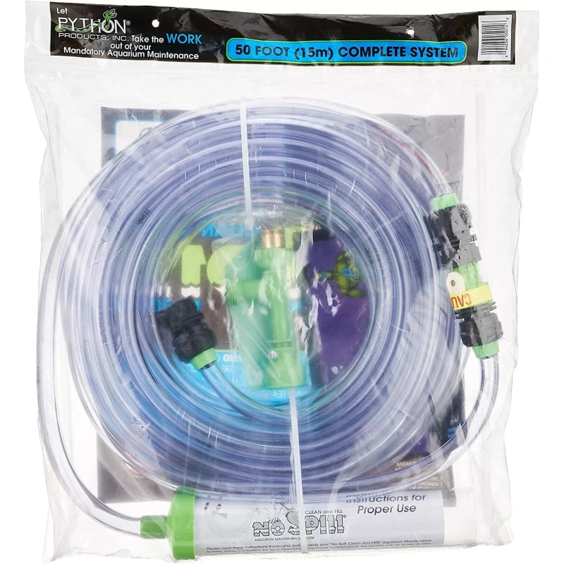 Python 50-Feet No Spill Clean And Fill Gravel Vacuum Aquarium Maintenance Kit