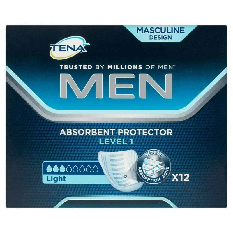 TENA Men Level 1 Absorbent Pads 12'S (Pack of 4)
