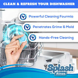 Generic Splash Rinse Dishwasher Cleaner Tablets - Deep Cleaning For All Dishwasher Machine Models, 1 Count (Pack of 6)