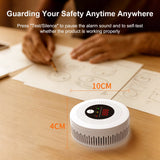 3-in-1 Smoke and C0 Detector 10-Year Battery-Powered Heat Alarm with Clear LCD Display and Sound Warning for Home Reliable Detector for Enhanced Safety and Protection (Includes Batteries)