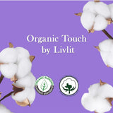 Livlit Super Long Overnight Pads Sanitary Pads, 100% Organic Cotton from Texas, Heavy Absorbency, Powerful Leak Protection, Unscented, Extra Long Length Pads for Women (10 Count)