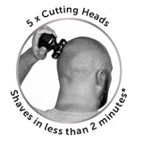 Remington RX5 Ultimate Head Shaver for Bald Men, Easy to Clean with Skin Close Results in Under 2 Minutes - XR1500 UK bathroom 2 pin plug, Black