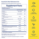 Ritual Multivitamin for Men 50 and Over with Zinc, Vitamin A and D3 for Immune Function Support*, Omega-3 DHA, B12, K2, Gluten Free, Non-GMO, Mint Essenced, 30 Day Supply, 60 Vegan Capsules