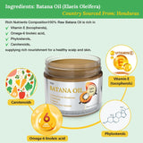 Dr. Sebi Batana Oil 100% Natural, Unrefined & Organic from Honduras for Hair Growth, Improves Hair Thickness, Prevents Hair Loss for Men & Women