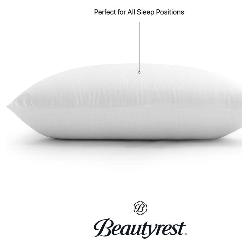 Beautyrest Latex Foam Bed Pillow with Removable Cotton Cover, King - Color: standard
