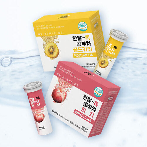 Hanaltok Kombucha Sugar-Free, Caffeine-Free, SMG-Free – Peach Flavor