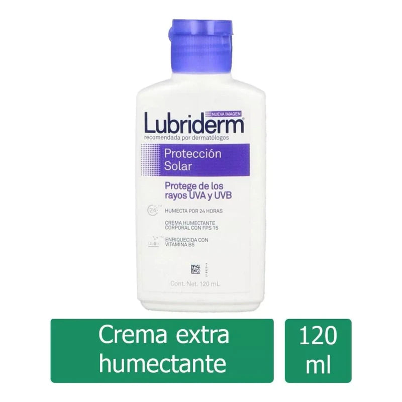 Lubriderm  Crema protectora para cuerpo Lubriderm Corporal Crema Corporal Lubriderm® Protección Solar Uv 15 200 Ml en tubo de 120mL/200g