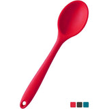 StarPack Premium Silicone Mixing Spoon - High Heat Resistant to 600Â°F, Hygienic One Piece Design Cooking Utensil for Mixing & Serving (Cherry Red)