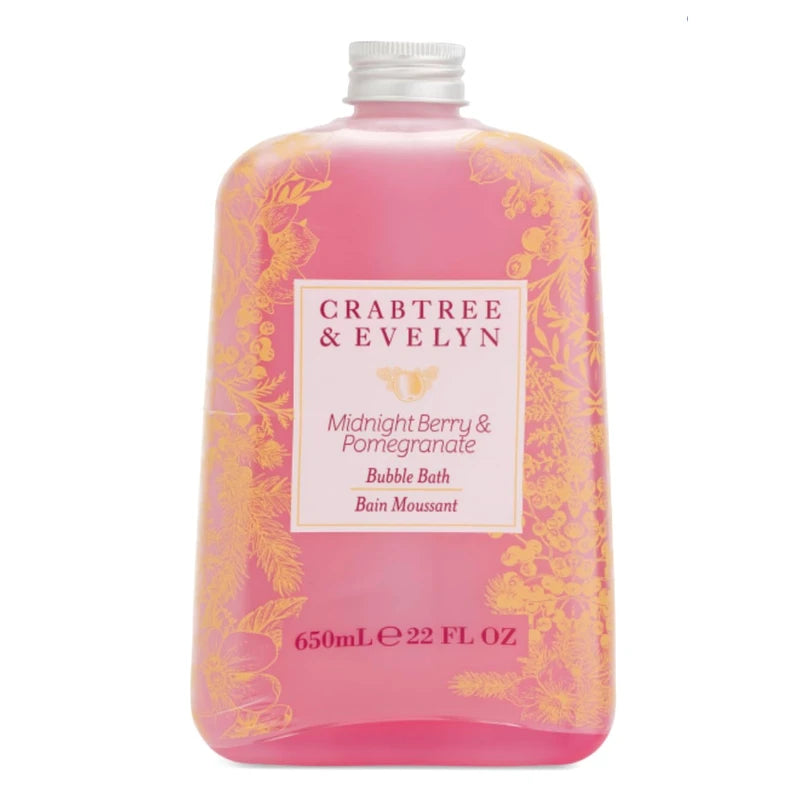Crabtree & Evelyn Midnight Berry & Pomegranate Bubble Bath Shower Gel 21.9 oz