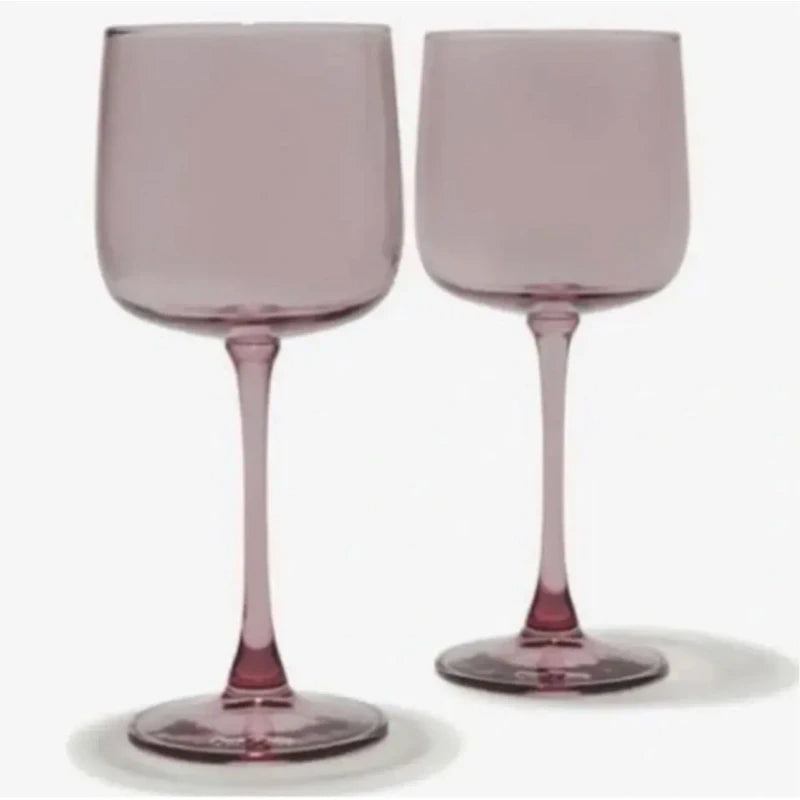 Our Place Tinted Wine Glasses Solid Set Of 2 - 12 fl oz $50 Retail Sold Out NIB