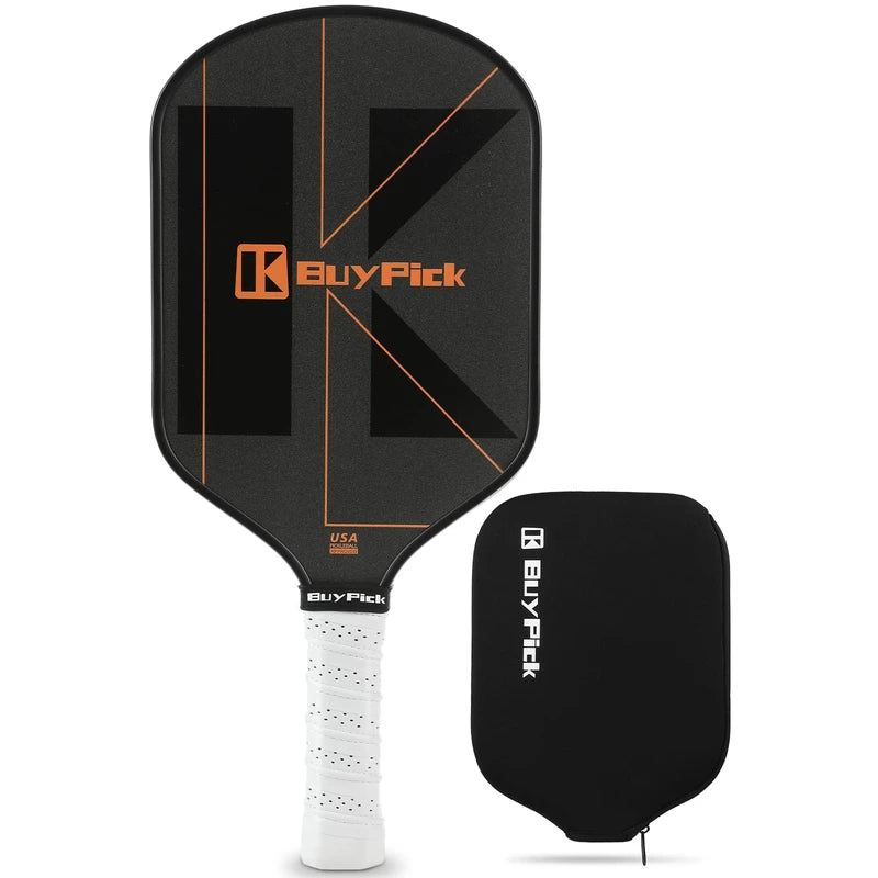 BuyPick Pickleball Paddle,USAPA Approved Light Pickleball Paddles with Reinforced Carbon Fiber Surface,16mm Thickened Pickleball Racket with Anti-Slip Sweat-Absorbing Grip& Racket Cover, Gift for Men
