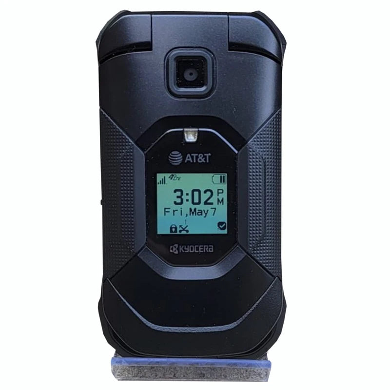 Kyocera Duraxe E4830 Epic AT&T Flip Smart Phone 16GB Rugged PTT Wi-Fi LTE Black (Renewed)