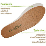 Nawemo Cedar Wood Insoles for Men (Pack of 3/3 Pairs) - The Original Premium Cedar Insoles for a Natural Foot Climate - Against Sweaty Feet, Foot Odour, Athlete's Foot and Nail Fungus, Brown, 45