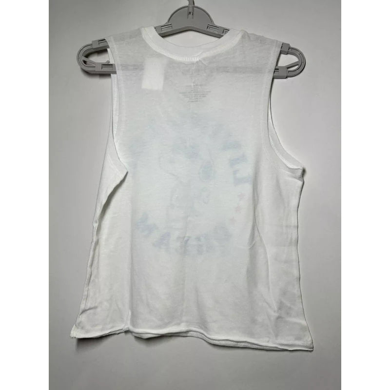 Peanuts  Women's Snoopy Living the Dream Tank Top (Juniors') Joe Cool - White - Small