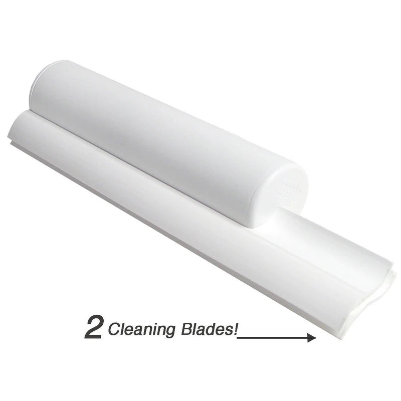 Cleret Dual Bladed Classic Bath Squeegee - All White