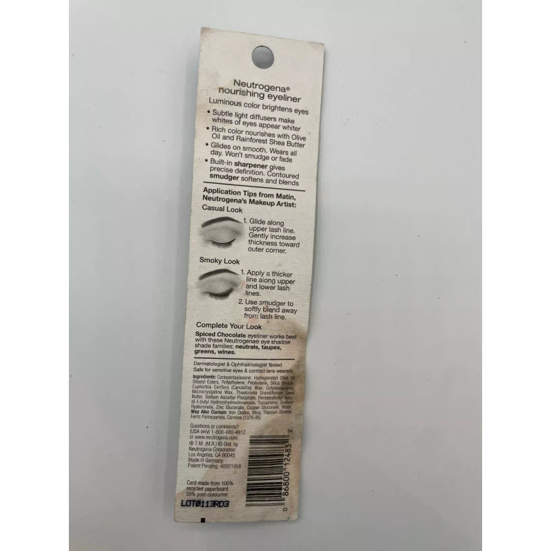 Neutrogena DAMAGED PACKAGING Neutrogena Nourishing Eyeliner Spiced Chocolate 30 0.1 oz