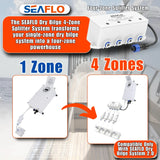 SEAFLO Dry Bilge 4-Zone Splitter System (12V) - 4 Year Warranty, Four Way Inlet Water Solenoid Valve, Marine Yacht Bilge Management