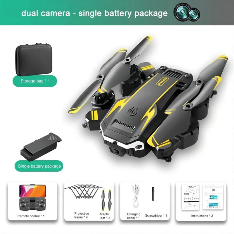 S6 Drone, Professional Entry-level Quadcopter, Equipped With Dual Cameras, 540° Intelligent Obstacle Avoidance, Intelligent Hovering, Beginner Gift, Christmas Halloween Thanksgiving Gift - Color: Yellow