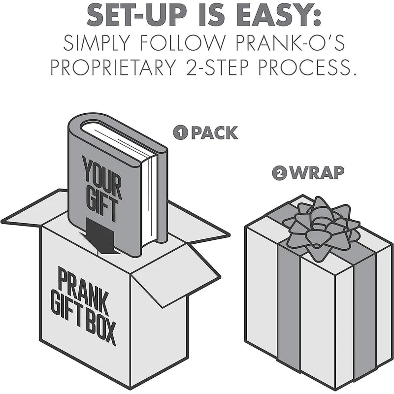 Prank Pack Prank Gift Box, Cat Hat, Wrap Your Real Present in a Funny Authentic Prank-O Gag Present Box, Perfect Novelty Gifting Box for Pranksters, Father's Day Gag Gift Box Empty