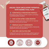 nooro Vital Flow Advanced Blood Circulation Supplement with Nitric Oxide Boost, Vitamin D3, Magnesium, Probiotic Blend, Veins Support Non-GMO and Gluten Free 120 Capsules